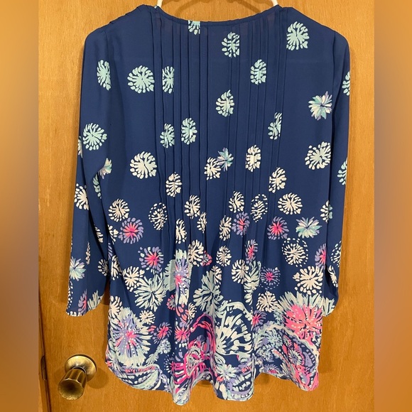 #169- LILLY PULITZER bohemian bright tunic - Picture 2 of 4